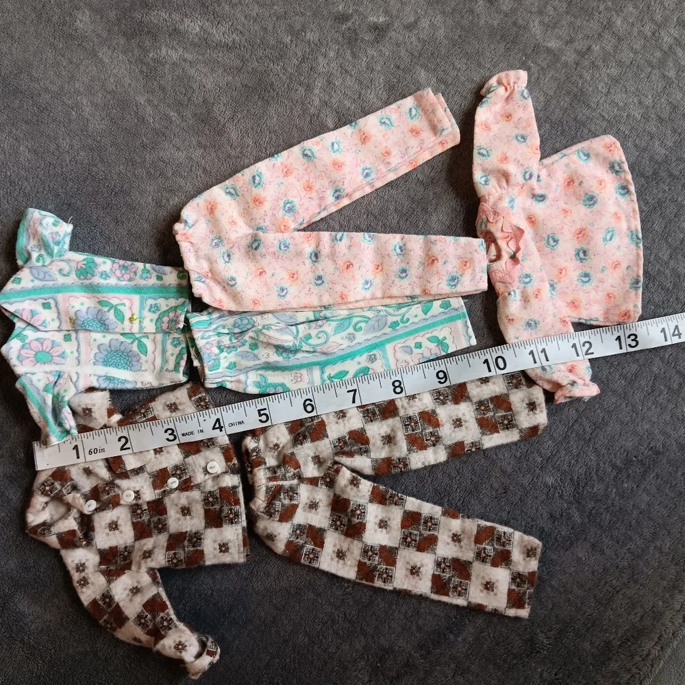 Fits Barbie Or Similar, 9 Piece Vintage 70s 80s Doll Pajama Party Bundle Lot